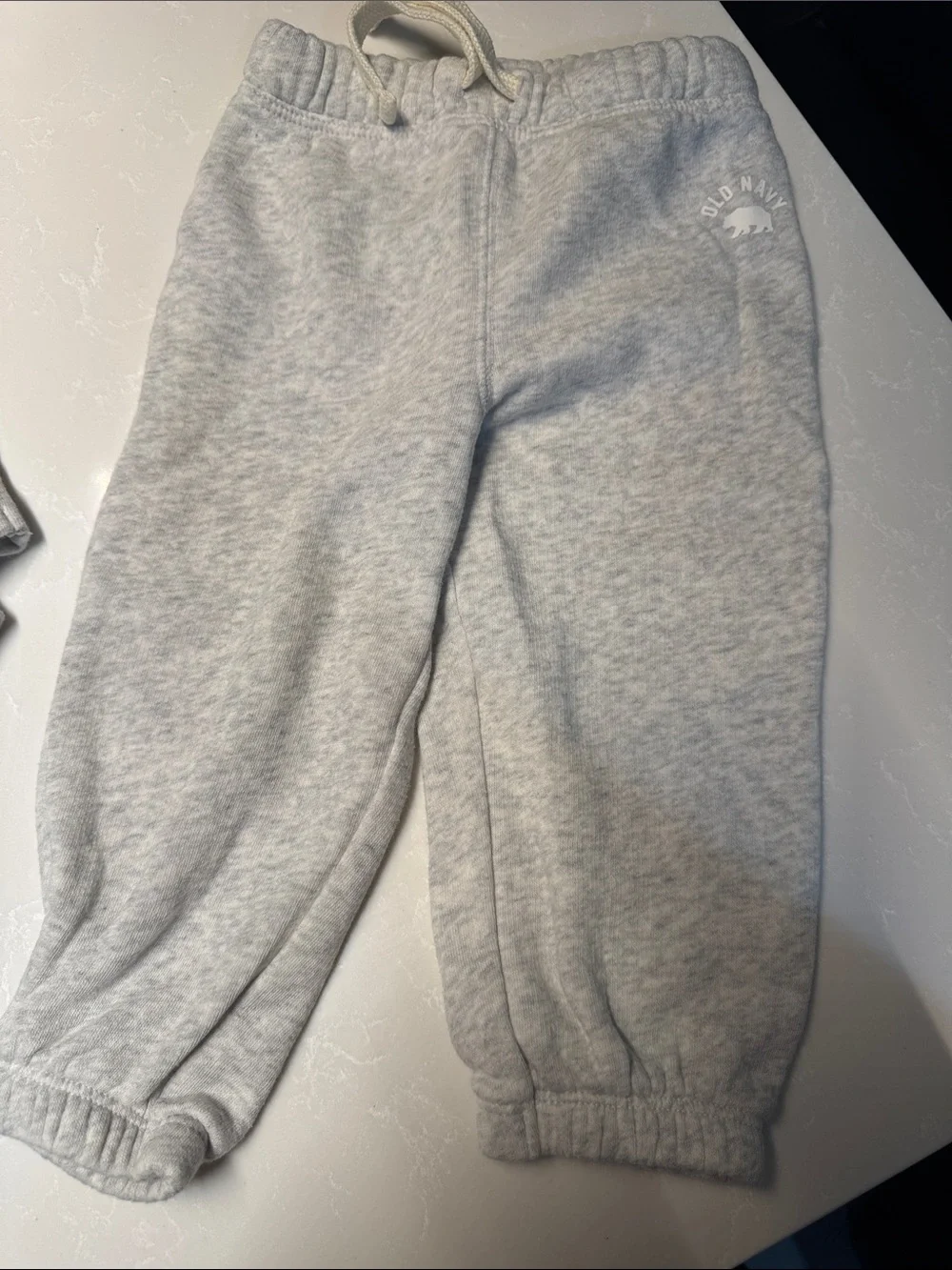 Old Navy Heather Light Gray Kids Joggers with Drawstring